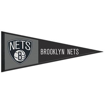 WinCraft Brooklyn Nets 13" x 32" Wool Primary Logo Pennant