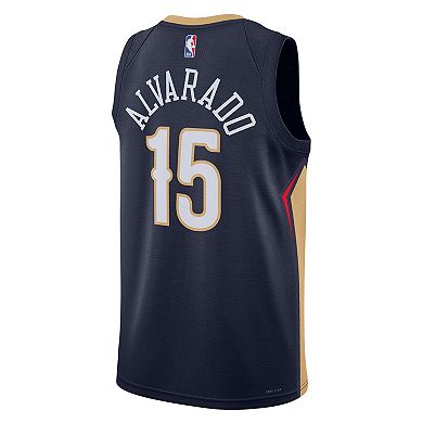 Unisex Nike Jose Alvarado Navy New Orleans Pelicans Swingman Jersey - Icon Edition