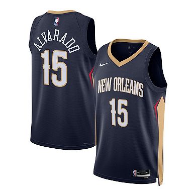 Unisex Nike Jose Alvarado Navy New Orleans Pelicans Swingman Jersey - Icon Edition