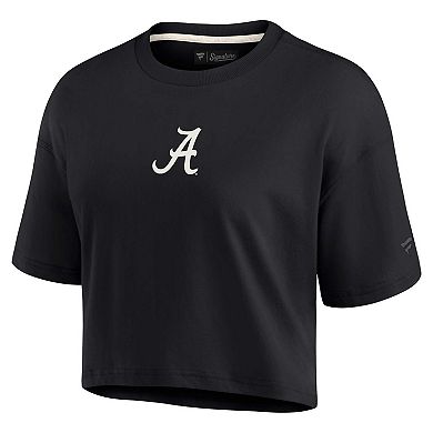Women's Fanatics Signature Black Alabama Crimson Tide Super Soft Boxy Cropped T-Shirt