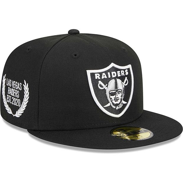 Men s New Era Black Las Vegas Raiders Camo Undervisor 59FIFTY Fitted Hat