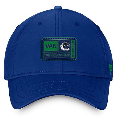 Men's Fanatics Branded  Blue Vancouver Canucks Authentic Pro Training Camp Flex Hat