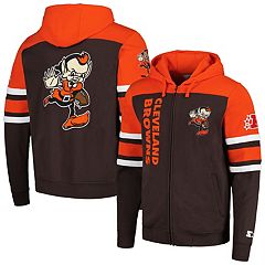 Cleveland browns men's zip up hoodie best sale