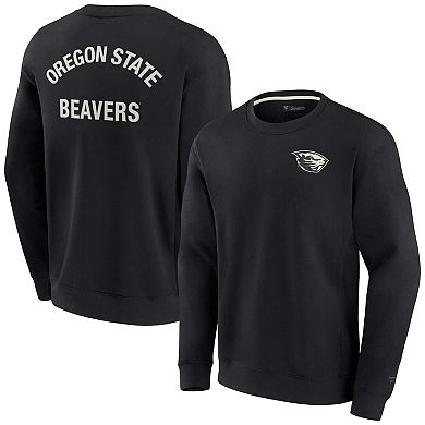 Unisex Fanatics Signature Black Oregon State Beavers Super Soft Pullover Crew Sweatshirt