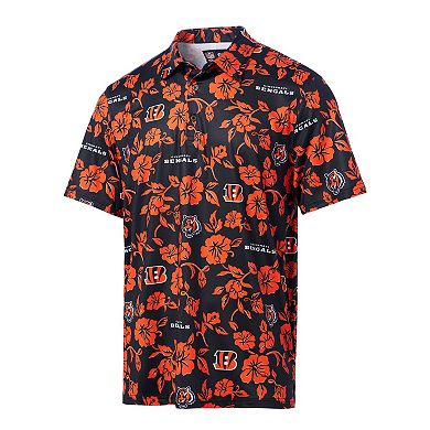 Men's Reyn Spooner Black Cincinnati Bengals Pua Performance Polo