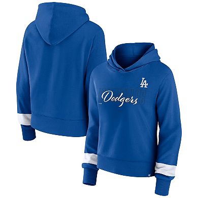 Women's Fanatics Branded  Royal Los Angeles Dodgers Over Under Pullover Hoodie