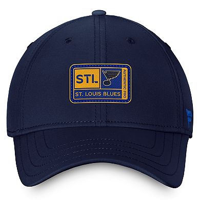 Men's Fanatics Branded Navy St. Louis Blues Authentic Pro Training Camp Flex Hat