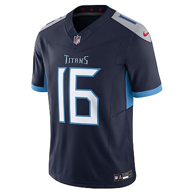 Men's Nike Treylon Burks Navy Tennessee Titans Vapor F.U.S.E. Limited Jersey