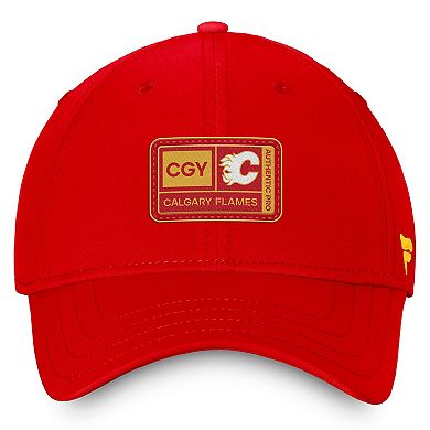 Men's Fanatics Branded Red Calgary Flames Authentic Pro Training Camp Flex Hat