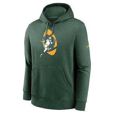 Men's Nike Green Green Bay Packers Rewind Club Pullover Hoodie