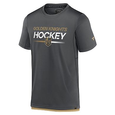 Men's Fanatics Branded  Gray Vegas Golden Knights Authentic Pro Tech T-Shirt
