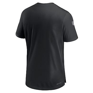 Men's Nike Black Baltimore Ravens Sideline Coach Performance T-Shirt