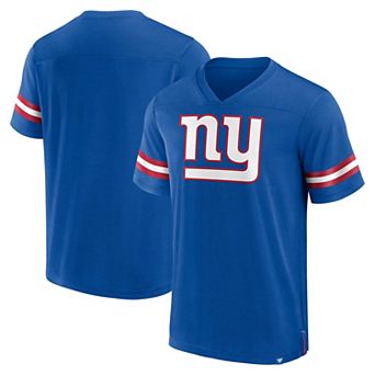 Men's Fanatics Branded Royal New York Giants Jersey Tackle V-Neck T-Shirt
