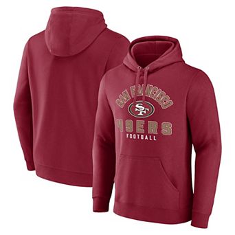 Men's Fanatics Branded Scarlet San Francisco 49ers Between the Pylons Pullover Hoodie