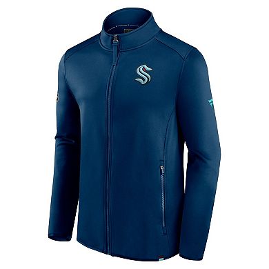 Men's Fanatics Branded Deep Sea Blue Seattle Kraken Authentic Pro Full-Zip Jacket