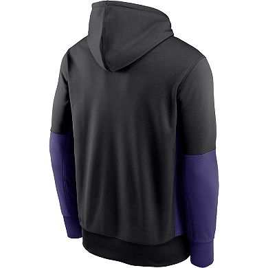 Men's Nike Black Baltimore Ravens Color Block Fleece Performance ...