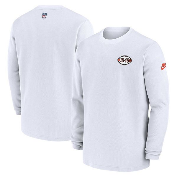 Men's Nike White Cleveland Browns 2023 Sideline Alternate Logo Long ...