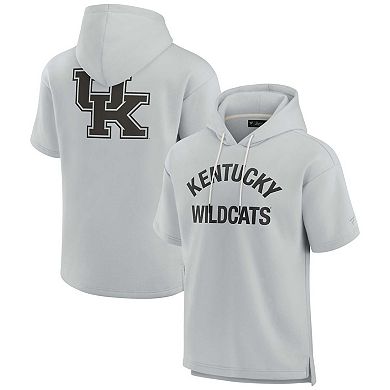 Unisex Fanatics Signature Gray Kentucky Wildcats Super Soft Fleece Short Sleeve Pullover Hoodie
