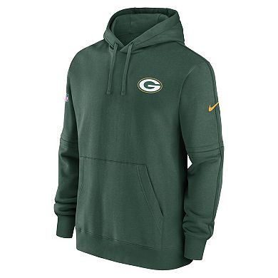 Men's Nike Green Green Bay Packers Sideline Club Fleece Pullover Hoodie