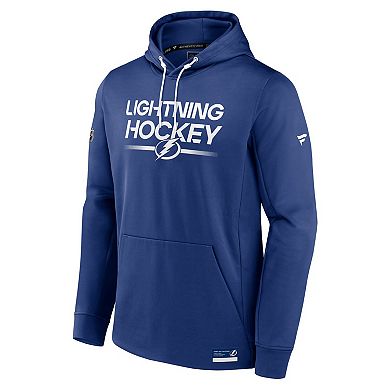 Men's Fanatics Branded  Blue Tampa Bay Lightning Authentic Pro Pullover Hoodie