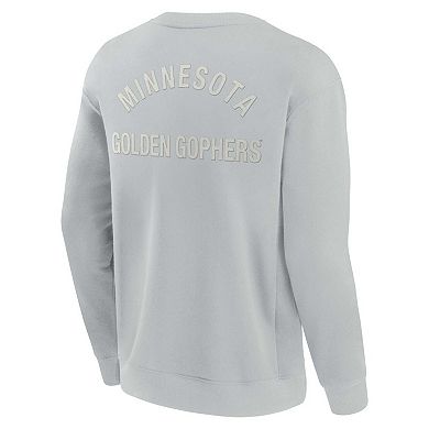 Unisex Fanatics Signature Gray Minnesota Golden Gophers Super Soft Pullover Crew Sweatshirt
