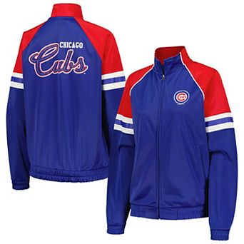 Women's G-III 4Her by Carl Banks Royal Chicago Cubs First Place Raglan Full-Zip Track Jacket