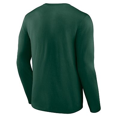 Men's Fanatics Branded Green Minnesota Wild Authentic Pro Secondary Replen Long Sleeve T-Shirt