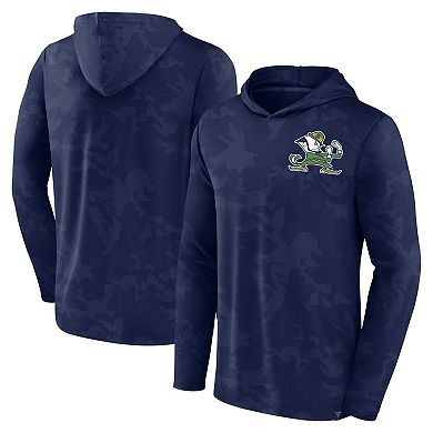 Men's Fanatics Branded  Navy Notre Dame Fighting Irish Camo Hoodie Long Sleeve T-Shirt