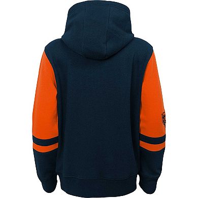 Youth Navy Chicago Bears Colorblock Full-Zip Hoodie