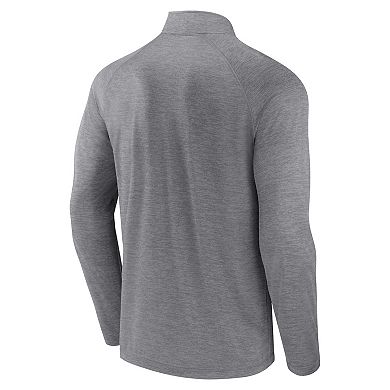 Men's Fanatics Branded Gray Texas A&M Aggies Primary Logo Raglan Quarter-Zip Top