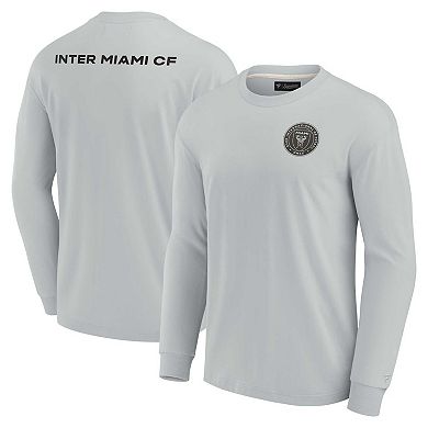 Unisex Fanatics Signature Gray Inter Miami CF Super Soft Long Sleeve T-Shirt