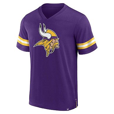 Men's Fanatics Branded  Purple Minnesota Vikings Jersey Tackle V-Neck T-Shirt