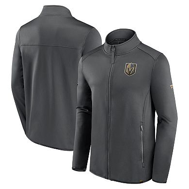 Men's Fanatics Branded Gray Vegas Golden Knights Authentic Pro Full-Zip Jacket