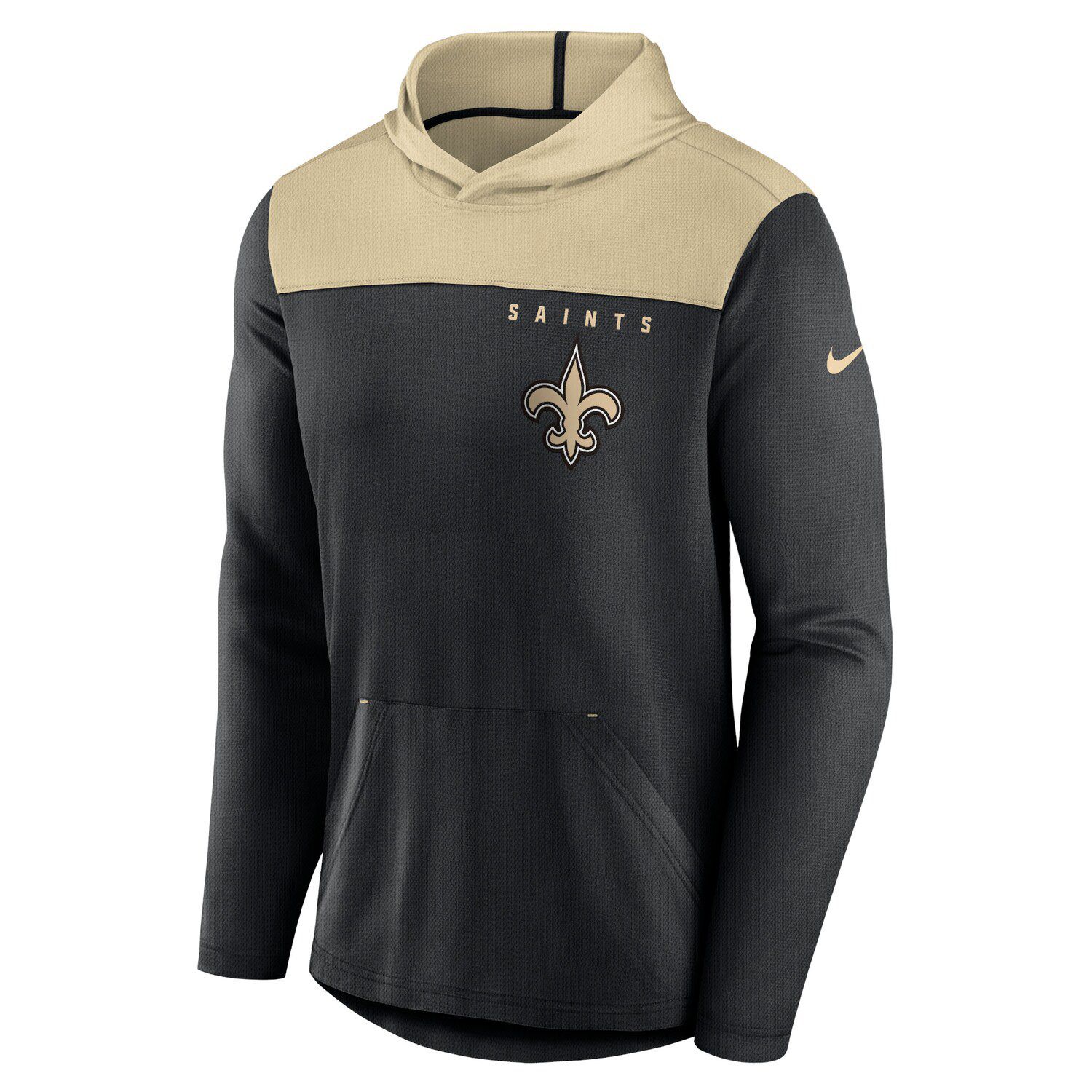 New Orleans Saints Grey Pullover Hoodie - Performance Primary Logo Hoodie For Kids (Size Small 8) - View #5