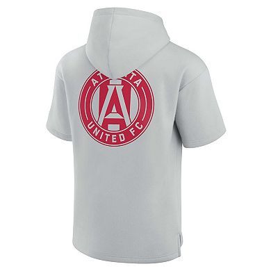 Unisex Fanatics Signature Gray Atlanta United FC Super Soft Fleece Short Sleeve Pullover Hoodie