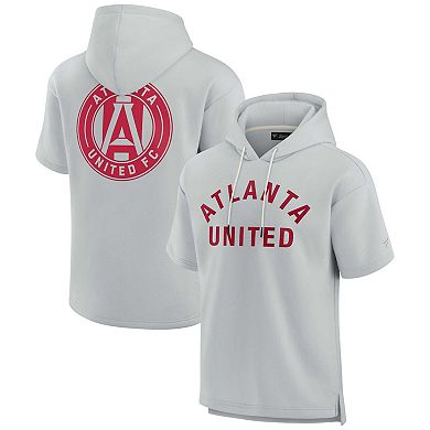 Unisex Fanatics Signature Gray Atlanta United FC Super Soft Fleece Short Sleeve Pullover Hoodie