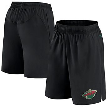 Men's Fanatics Branded Black Minnesota Wild Authentic Pro Tech Shorts