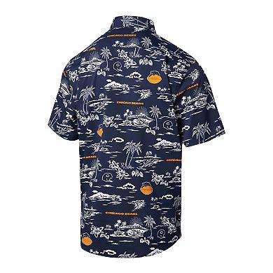 Men's Reyn Spooner Navy Chicago Bears Throwback KekaiÂ Print Button-Up Shirt