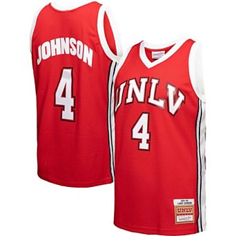 Men's Mitchell & Ness Larry Johnson Red UNLV Rebels Player Swingman Jersey