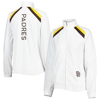 Women's G-III 4Her by Carl Banks White San Diego Padres Red Flag Full-Zip Track Jacket
