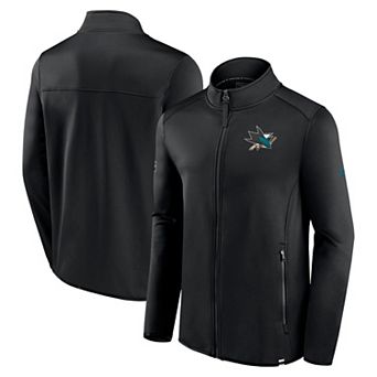 Men's Fanatics Branded Black San Jose Sharks Authentic Pro Full-Zip Jacket
