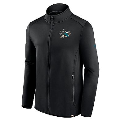Men's Fanatics Branded Black San Jose Sharks Authentic Pro Full-Zip Jacket