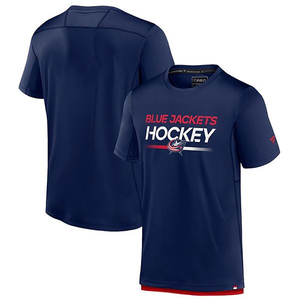 Men's Fanatics Branded Navy Columbus Blue Jackets Authentic Pro Tech T