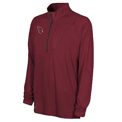 Men's Cardinal Arizona Cardinals Combine Authentic Raglan Quarter-Zip Top