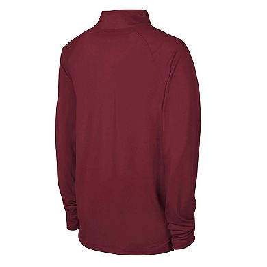 Men's Cardinal Arizona Cardinals Combine Authentic Raglan Quarter-Zip Top