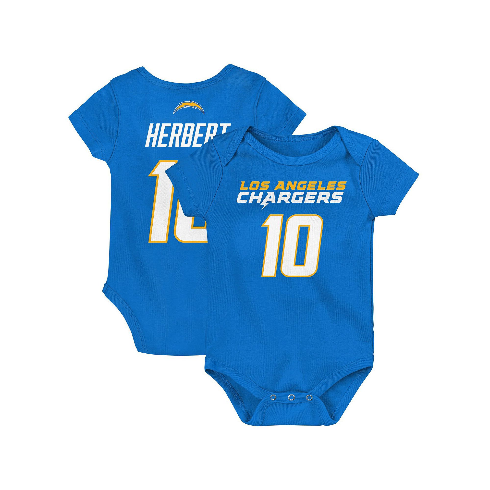 Newborn & Infant Justin Herbert Powder Blue Los Angeles Chargers Mainliner 