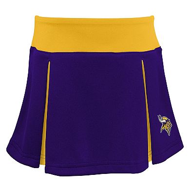 Girls Toddler Purple Minnesota Vikings Spirit Cheer Three-Piece Cheerleader Set