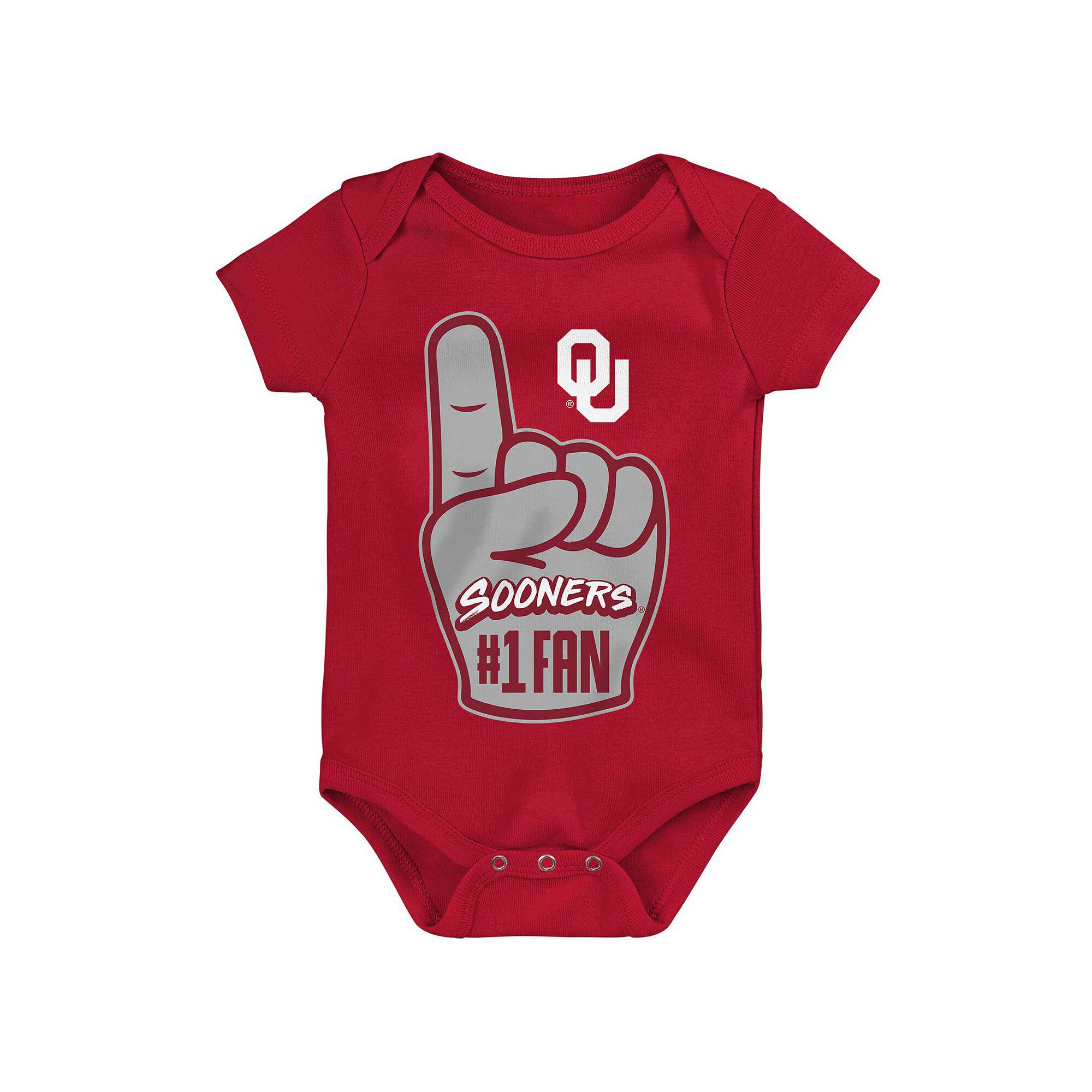 Newborn & Infant Crimson Oklahoma Sooners #1 Fan Foam Finger Bodysuit, Boy