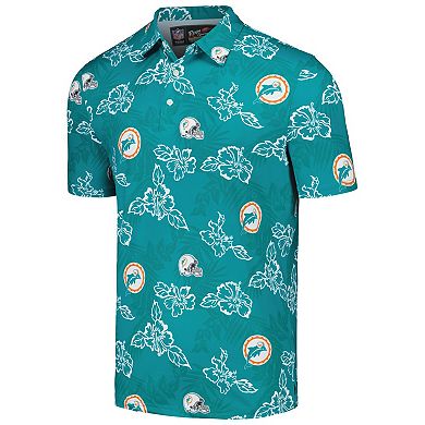 Men's Reyn Spooner Aqua Miami Dolphins Throwback Pua Performance Polo