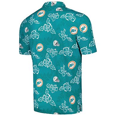 Men's Reyn Spooner Aqua Miami Dolphins Throwback Pua Performance Polo
